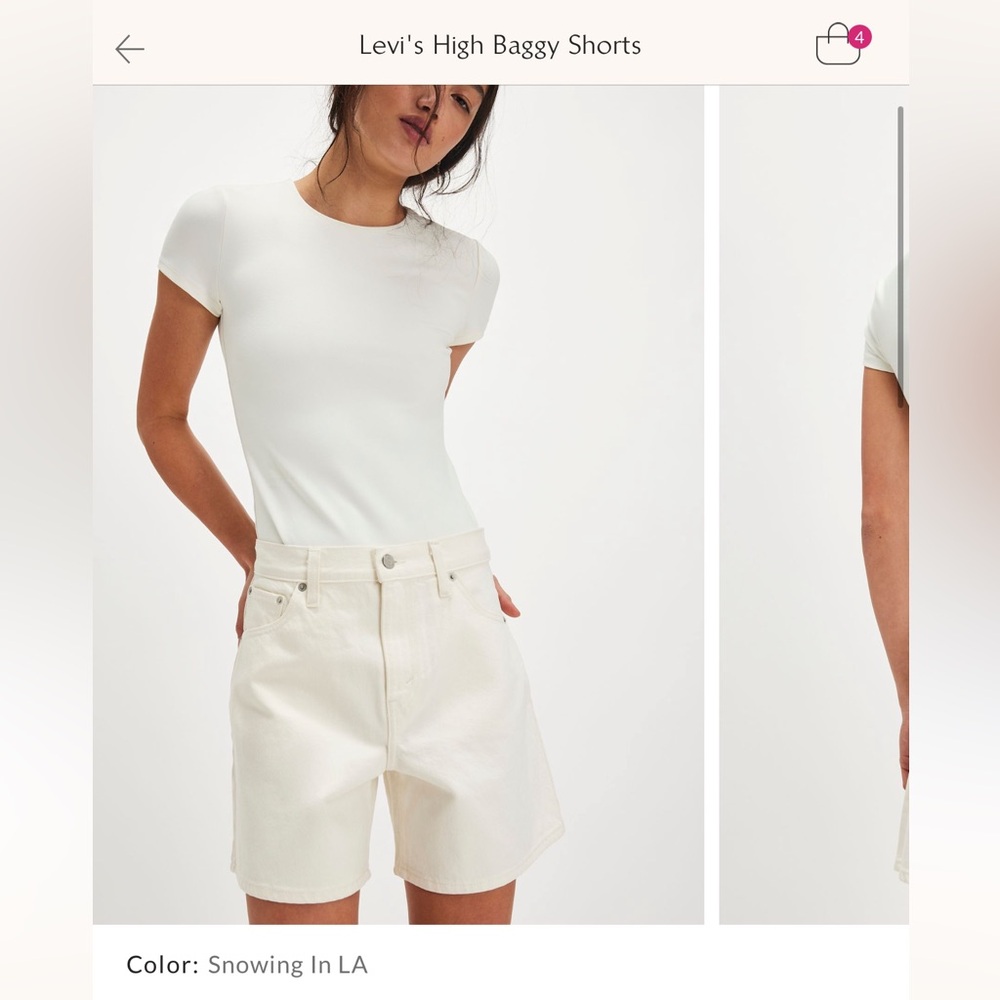 Levi's High Rise Baggy Shorts